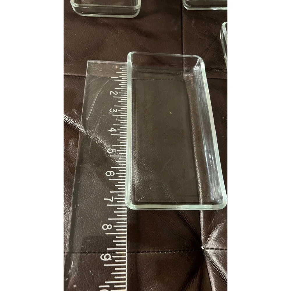 Viking New Martinsville Prelude Etched Relish Tray w Handles 4 Rectangular Glass